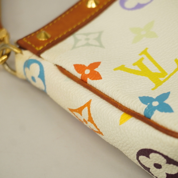 Louis Vuitton Monogram Multicolor Pochette Accessoir Shoulder Bag White - Picture 11 of 15